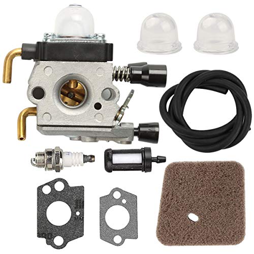 Hippotech Vergaser mit Kraftstoffleitung für STIHL HS75 HS80 HS85 HL75 HL75K FH75 HT70 HT75 KM80 KM85 KM85R SP80 SP85 FC75 FC85 Heckenschere Kantenschneider von Hippotech
