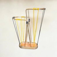 Original Deutscher Mid-Century Modern Schirmständer Aus Messing & Eisen, 1950Er Original Deutscher Mid-Century Modern Schirmständer Aus Messing & Eisen, 1950Er von HipstoricalHome