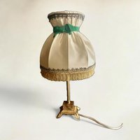 Rarität Mid Century, Rockabilly Tischleuchte Mit Messingfuß Und Marmorsockel, Sehr Guter Originalzustand 1950Er Jahre von HipstoricalHome