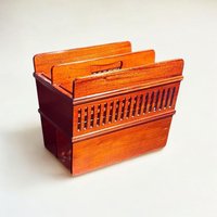 Vintage Mid Century Zeitschriftenständer Aus Den 1950Ern. Von Der Libra Company in England Eiche Handgefertigt von HipstoricalHome
