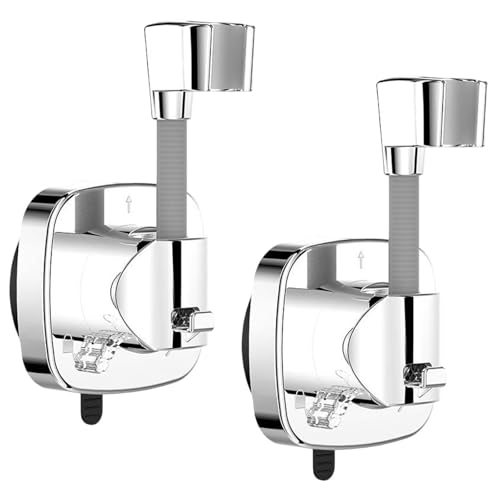 2er Set Duschkopfhalterung ohne Bohren – 360° verstellbare Duschhalterung mit starkem Saugnapf, Handbrause Halterung, Duschbrause Halterung, Dusche Halterung für Duschkopf, wiederverwendbar, Chrom 2er Set Duschkopfhalterung ohne Bohren – 360° verstellbare Duschhalterung mit starkem Saugnapf, Handbrause Halterung, Duschbrause Halterung, Dusche Halterung für Duschkopf, wiederverwendbar, Chrom von Hiqiku