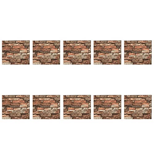 10 Stück Tapete Wandpapier Aufkleber XPE Selbstklebende Ziegelmuster Wasserdichte Heimdekoration von Hiraith