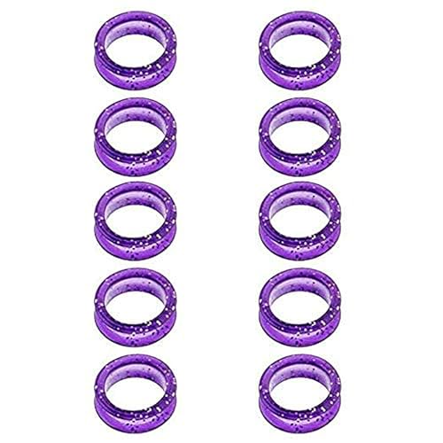 10pcs Friseur Haarschere Finger Ringe Silikon Verbessert Komfort Haarpfeiler Schere Daumeneinsatz Fingerringe Griff für Haustierschere von Hiraith