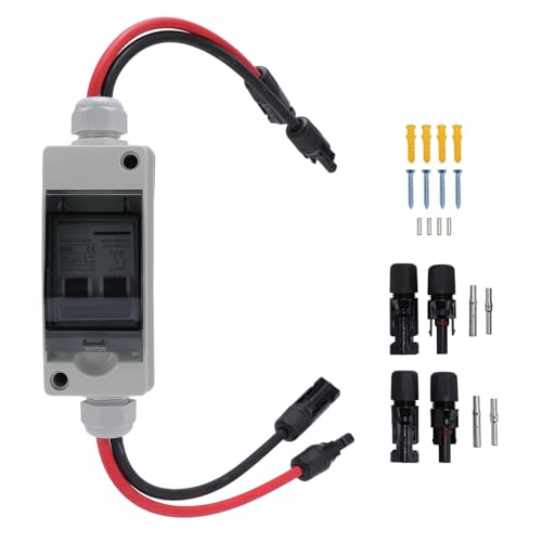 30A DC AC Solar Panel Trennungsschalter, IP65 Water Prof. Circuit Breaker Box mit Überspannung und Überlastschutz für den Innen- und Außenbereich in Solarstromsystemen von Hiraith