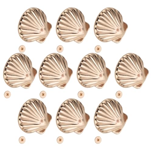 Hiraith 10 Sets Ledernieten Schrauben SET 33 Mm Goldschale Nieten 4,5 Mm PH -Schraubkit für Ledercraft -Bindung von Hiraith