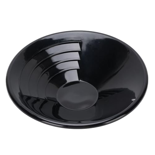 Hiraith 10 "professionelles Gold -Panning -Kit - ABS Black Lightweight Gold Pan mit 90 ° Riffles - für Gold/Columbite/Tin -Prospektion - Ideal für Anfänger und Experten von Hiraith