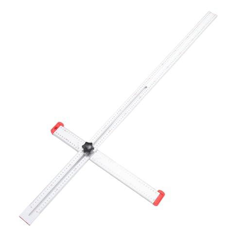 Hiraith 120cm Verstellbares Trockenbau-T-Quadrat, Aluminium Legierung Gleit Regler mit 2-Wege-Maßstab & ABS-, 0-90 ° Winkel Messung für Holz Bearbeitung, Markierung und von Hiraith