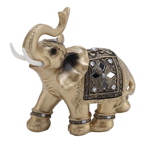 Hiraith 15x14cm Harz Elefantskulptur, Lebendige Handgefertigte Elefantenstatue für Wohnzimmer, Weinschrank und Wohnkultur, Einzigartige Geschenke für Elefantenliebhaber Hiraith 15x14cm Harz Elefantskulptur, Lebendige Handgefertigte Elefantenstatue für Wohnzimmer, Weinschrank und Wohnkultur, Einzigartige Geschenke für Elefantenliebhaber von Hiraith