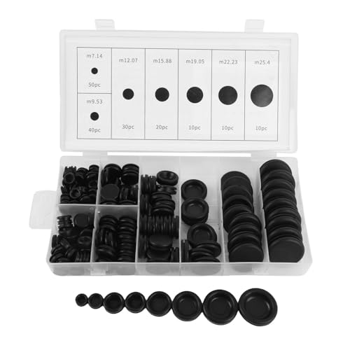 Hiraith 170pcs Gummi -Grommet -Kit Heizdichte Firewall -Loch -Stecker für Automobil -RV -Bootsventil -Kordleitungsleitungsdraht Organisation von Hiraith