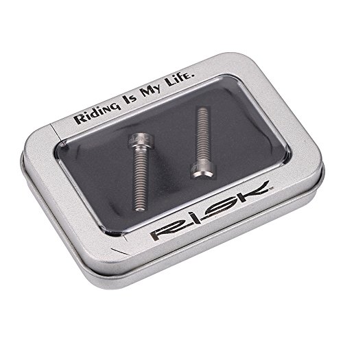 Hiraith 2 Stück Scheibenbremsschrauben Sechskantschraube Titanlegierung M6 X 25 Mm Schraubenbolzen für Mountainbike-Fahrrad-Scheibenbremssattel (Titan) von Hiraith