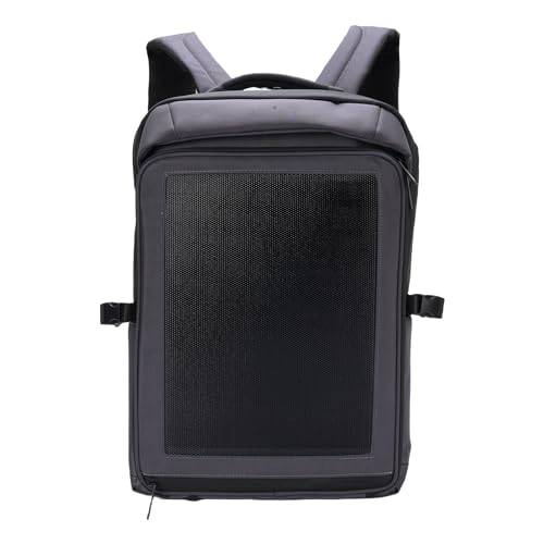 Hiraith 30L Solar-Lade Rucksack mit 30W Dual-Solarmodulen, USB/Typ-C-Ausgängen, Leichtem Wander Rucksack für Camping & Reisen, Wasserdigender Outdoor Power Bank Rucksack von Hiraith