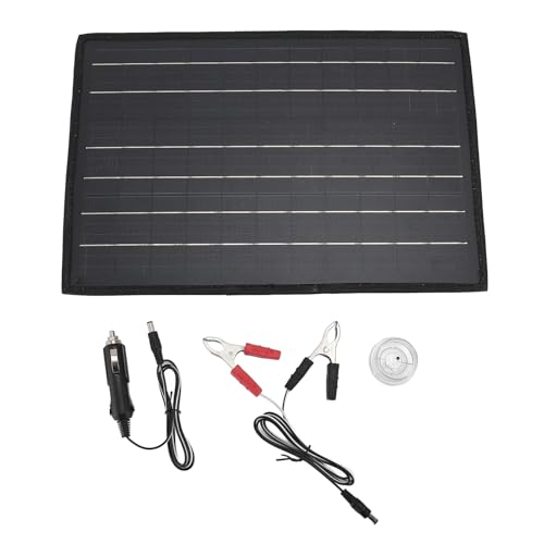 Hiraith 40W Solarpanelkit mit Einstellbarem Ständer, Polykristallinem Silizium-tragbarem Solarladegerät mit Dual-USB/Typ-C/12-V-DC-Ausgängen, Schnellem Laden für Telefone, Autos und von Hiraith