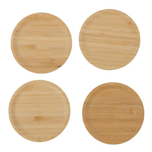 Hiraith 4PCS Premium-Holzglas-Wurstwaren-Topper, Multifunktionaler Weinglasabdeckung und Vorspeisenplatte, Elegante Party, die für Home Bar, Spill & Dust Protection Erforderlich Ist von Hiraith