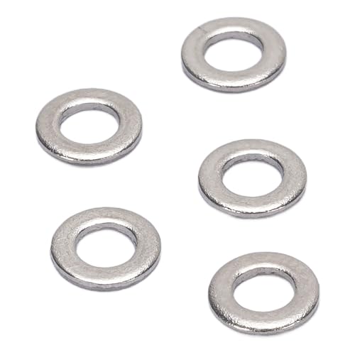 Hiraith 500pcs Edelstahl-Flachwaschmaschinen 3x6x0,5 Mm, M2/M2.5-Schraubenscheibene, Druckverteilungsverteilung und Anti-Loosing, Rostbezogene Schutzhardware von Hiraith