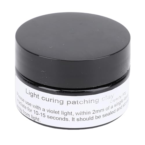 Hiraith 50g UV Curing Putty - Ultra Fast Light Activated Reparaturton für 3D -Drucke, Kunsthandwerks- und Nagelkunst, Mehrzweckfüllstoff mit Hoher Härte, Faserverstärktes Harz Formuliert von Hiraith