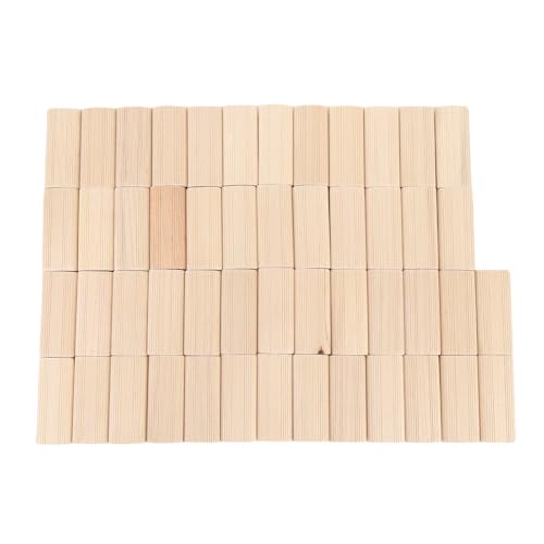Hiraith 50pcs Professionelles Holz Domino Tenon Set - 8x22x50 Mm Hochdichte Buchenwood Dowel für Möbelberater und Schrankherstellung - Flach Anti -Warp -Design von Hiraith