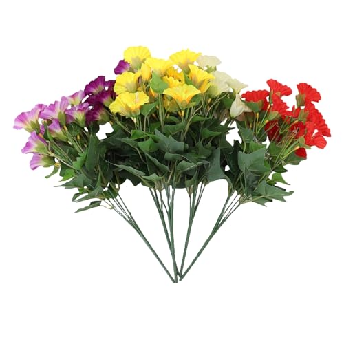 Hiraith 5pcs Simulierte Blumen 5 Farben Verblassen Proof Seidenkünstlicher Morgen Ruhm für die Gartendekoration Im Freien Im Freien von Hiraith