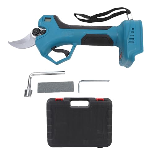 Hiraith Blue Cordless Electric Schnittschere, 30 -mm -Schnittdurchmesser mit Digitalem Display, SK5 -Klingen und Bürstenloser Motor, Wiederaufladbar für Garten- und Baumtrimmen von Hiraith