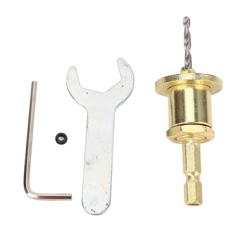 Hiraith Einstellbare Tiefe Countersink -Bohrer - 1/4 "Hex Shank 3,2 X 8 Mm Verjüngter Bit mit Stoppschraube 2,5-10,5 Mm Einstellbar und 2 Schraubenschlüssel für Holzbearbeitung Hiraith Einstellbare Tiefe Countersink -Bohrer - 1/4 "Hex Shank 3,2 X 8 Mm Verjüngter Bit mit Stoppschraube 2,5-10,5 Mm Einstellbar und 2 Schraubenschlüssel für Holzbearbeitung von Hiraith