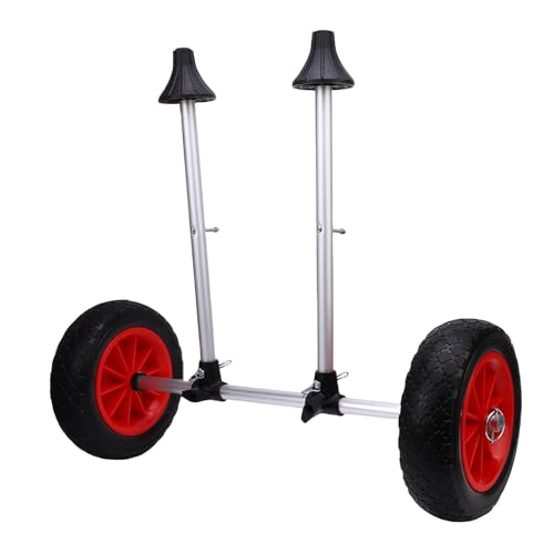 Hiraith Kayak -Karren Einstellbarer Breite Metallrahmen Faltbare Kanuträgerbootanhänger Transport mit 10 Zoll Festen Reifen von Hiraith