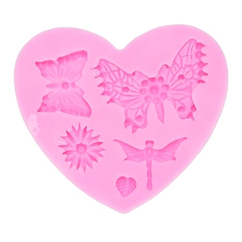Hiraith Libellen-Blumenblatt-Silikon-Fondant-Schimmel-Set, Wieder Verwendbares Back-Tablett ohne Stock für Kuchen-Dekor, Beständig, Mehrzweck für Schokolade, Harz & Kunst Handwerk Hiraith Libellen-Blumenblatt-Silikon-Fondant-Schimmel-Set, Wieder Verwendbares Back-Tablett ohne Stock für Kuchen-Dekor, Beständig, Mehrzweck für Schokolade, Harz & Kunst Handwerk von Hiraith