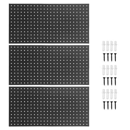 Hiraith Metall -Pegboard -Wandpaneele Modular Peg Board Tool Tool Organizer Boards 24inx12in Black Pegboard Wall Organizer Tool Speichersystem von Hiraith