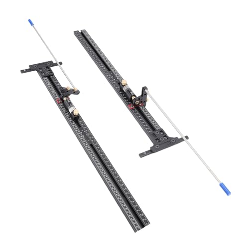 Hiraith Professionelles Gleissäge Parallel Rail Guide Kit, Aluminiumlegierung Fixed Guide Rail System mit Mikroanpassungsbegrenzer, Kompatibel mit & Electric Circular Saws von Hiraith