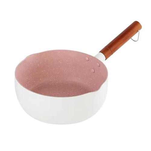 Kochtopf Im Japanischen Stil, Antihaftbeschichtet, für Milch, Nudel, Suppe, Soße, Babynahrung, Kochtopf mit Griff (Weiß 18cm) von Hiraith