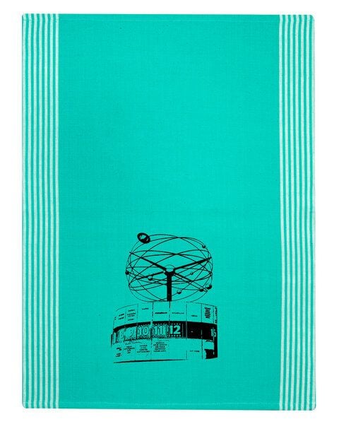 Hirschkind Bio & Fair-Trade-Geschirrtuch "Weltzeituhr" türkis Hirschkind Bio & Fair-Trade-Geschirrtuch "Weltzeituhr" türkis von Hirschkind