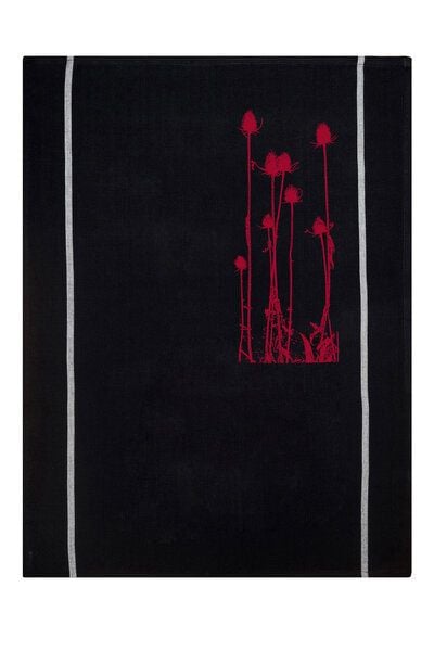 Hirschkind Bio & Fair-Trade-Geschirrtuch "Wilde Karde", schwarz von Hirschkind