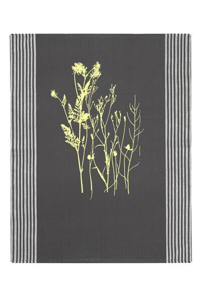 Hirschkind Bio & Fair-Trade-Geschirrtuch "Wilde Wiese" antharzit von Hirschkind