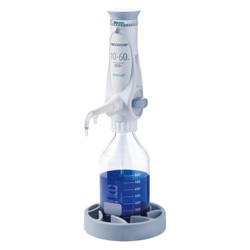 Hirschmann Ceramus Dosiergerät mit Reagenz-Rückführsystem für Manuellen Dosieren, 0.2-1.0 ml Kapazität, 0.05 ml Unterteilung von Hirschmann