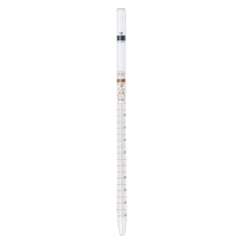 Hirschmann Kalk-Natron-Glas Messpipette, Klasse AS, Transparent (Klar), Braun Graduiert, 5 ml Kapazität, 0.1 ml Teilung, 360 mm Länge von Hirschmann