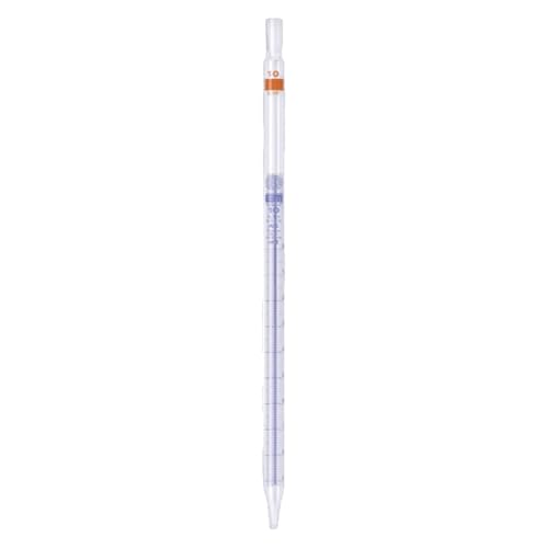 Hirschmann Kalksoda Glas Messpipette, Klasse AS, Transparent, Blau Graduiert, 5 ml Kapazität, 0.1 ml Teilung, 12 Stück von Hirschmann