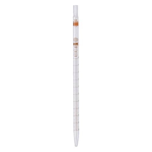Hirschmann Kalksoda Glas Messpipette, Klasse AS, Transparent, Braun Graduiert, 5 ml Kapazität, 0.1 ml Teilung Hirschmann Kalksoda Glas Messpipette, Klasse AS, Transparent, Braun Graduiert, 5 ml Kapazität, 0.1 ml Teilung von Hirschmann