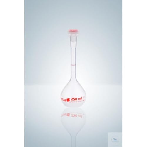 Hirschmann Polymethylpenten Messkolben mit Norm-Schliff und PP-Stopfen, Klasse A, Glasklar, 10/19 Norm-Schliff, 10 ml Kapazität, 6 Stück von Hirschmann
