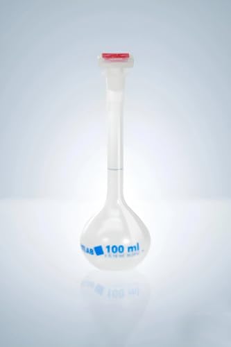 Hirschmann Polypropylen Messkolben mit Norm-Schliff und PP-Stopfen, Klasse B, Transparent, 14/23 Norm-Schliff, 100 ml Kapazität, 6 Stück Hirschmann Polypropylen Messkolben mit Norm-Schliff und PP-Stopfen, Klasse B, Transparent, 14/23 Norm-Schliff, 100 ml Kapazität, 6 Stück von Hirschmann