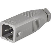 Hirschmann 930620106-200 Netz-Steckverbinder STAS Stecker, gerade Gesamtpolzahl: 2 + PE 16A Grau 200 von Hirschmann