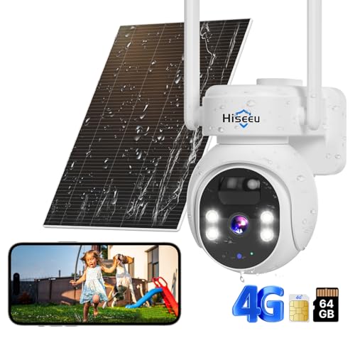 Hiseeu 3G/4G LTE Outdoor-Solarkamera kabellos mit SIM-Karte, 2K 3MP No WiFi Außenkamera kabellos, Farb-Nachtsicht, PIR-Erkennung Hiseeu 3G/4G LTE Outdoor-Solarkamera kabellos mit SIM-Karte, 2K 3MP No WiFi Außenkamera kabellos, Farb-Nachtsicht, PIR-Erkennung von Hiseeu
