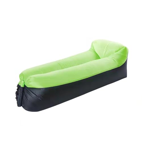 Hiseng Aufblasbares Sofa, Tragbares Luftsofa Luftsack Schwarz Wasserdichtes Air Lounger Aufblasbare Luft Sofa Couch für Strand Camping Reisen Park Musikfestivals Outdoor (Grün,230x70cm) von Hiseng