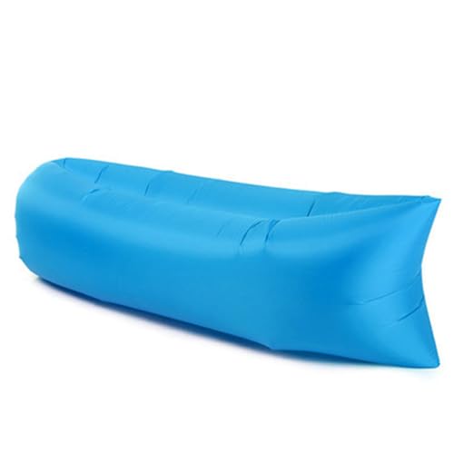 Hiseng Aufblasbares Sofa, Tragbares Luftsofa Luftsack Wasserdichtes Air Lounger Aufblasbare Luft Sofa Couch für Strand Camping Reisen Park Musikfestivals Outdoor -Einfarbig (Blau,230x70cm) von Hiseng