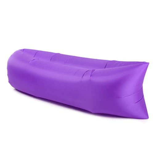 Hiseng Aufblasbares Sofa, Tragbares Luftsofa Luftsack Wasserdichtes Air Lounger Aufblasbare Luft Sofa Couch für Strand Camping Reisen Park Musikfestivals Outdoor -Einfarbig (Lila,230x70cm) von Hiseng