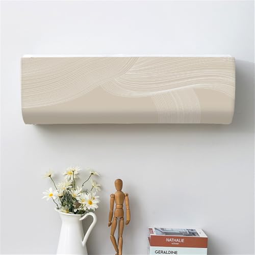 Hiseng Blattdruck Klimaanlage Staubdicht Abdeckung, Indoor Wandklimaanlage Staubschutzhülle, All-Inclusive Elastisches Abdeckung Staubdicht Klimaanlage (86 * 23 * 30（1.5P),Delphin von Hiseng