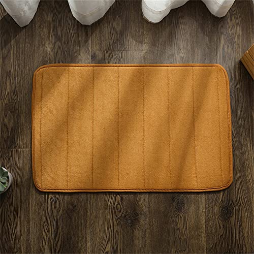 Hiseng Memory Foam Matte, Waschbar Anti-Rutsch Badematte, Super Wasserabsorbierende Weiche FußMatte Memoryschaum Badeteppiche, Leicht Zu Reinigen Badvorleger (40 * 60cm,Khaki) von Hiseng