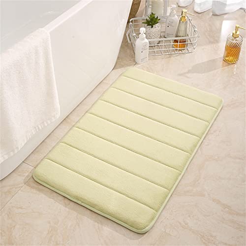 Hiseng Memory Foam Matte, Waschbar Anti-Rutsch Badematte, Super Wasserabsorbierende Weiche FußMatte Memoryschaum Badeteppiche, Leicht Zu Reinigen Badvorleger (60x120CM,Fruchtiges Grün) von Hiseng