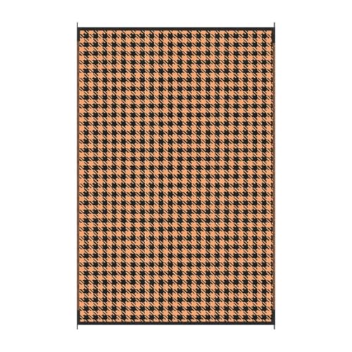 Hiseng Outdoor Teppich Wetterfest, Plaid Druck, Stroh Outdoorteppich, Balkon Camping Teppich, Wasserfest Terrasse Matte, UV-bestandig Faltbar Rug Carpet für Garten Picknick (Orange Plaid,150 * 240cm) Hiseng Outdoor Teppich Wetterfest, Plaid Druck, Stroh Outdoorteppich, Balkon Camping Teppich, Wasserfest Terrasse Matte, UV-bestandig Faltbar Rug Carpet für Garten Picknick (Orange Plaid,150 * 240cm) von Hiseng
