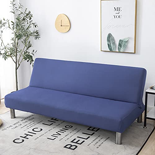 Hiseng Sofabezug 3 Sitzer Ohne Armlehne, Moderner Druck Clic Clac Sofahusse Stretch Schutzhülle Protector Bettcouch Schonbezug Couch überzug Sofabettüberzug (Blau,190-230cm) von Hiseng