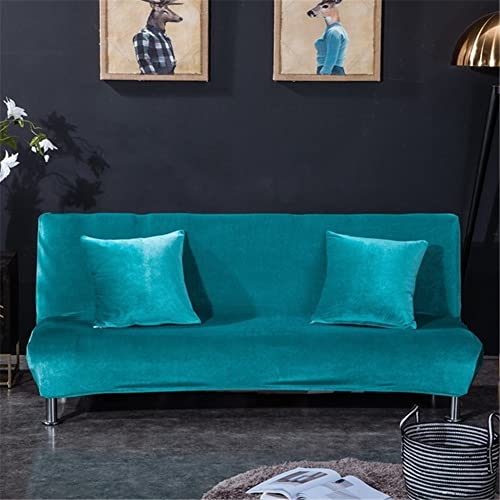 Hiseng Sofabezug 3 Sitzer Ohne Armlehne, Moderner Druck Clic Clac Sofahusse Stretch Schutzhülle Protector Bettcouch Schonbezug Couch überzug Sofabettüberzug (Blauer See,195-225cm) von Hiseng