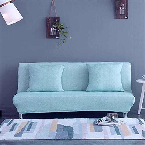 Hiseng Sofabezug 3 Sitzer Ohne Armlehne, Moderner Druck Clic Clac Sofahusse Stretch Schutzhülle Protector Bettcouch Schonbezug Couch überzug Sofabettüberzug (Himmelblau,120-155cm) von Hiseng