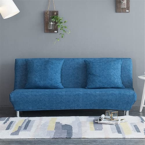 Hiseng Sofabezug 3 Sitzer Ohne Armlehne, Moderner Druck Clic Clac Sofahusse Stretch Schutzhülle Protector Bettcouch Schonbezug Couch überzug Sofabettüberzug (Navy blau,120-155cm) von Hiseng